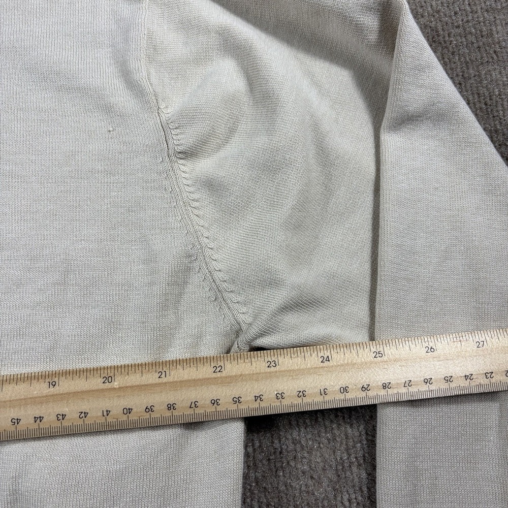 Pronto Uomo Mens 70%Silk Sweater XXLBeige Pullover Lightweight Long Sleeve Crew - Picture 5 of 6